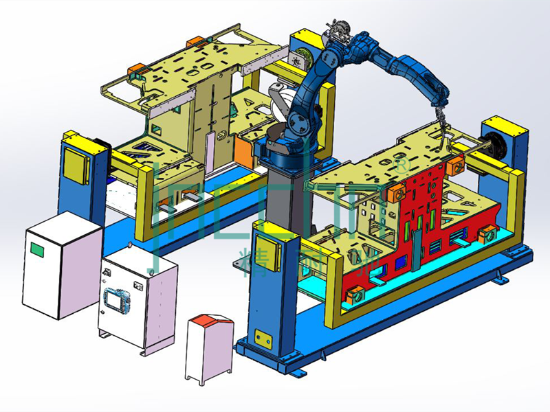 双工位变位机机器人焊接工作站方案